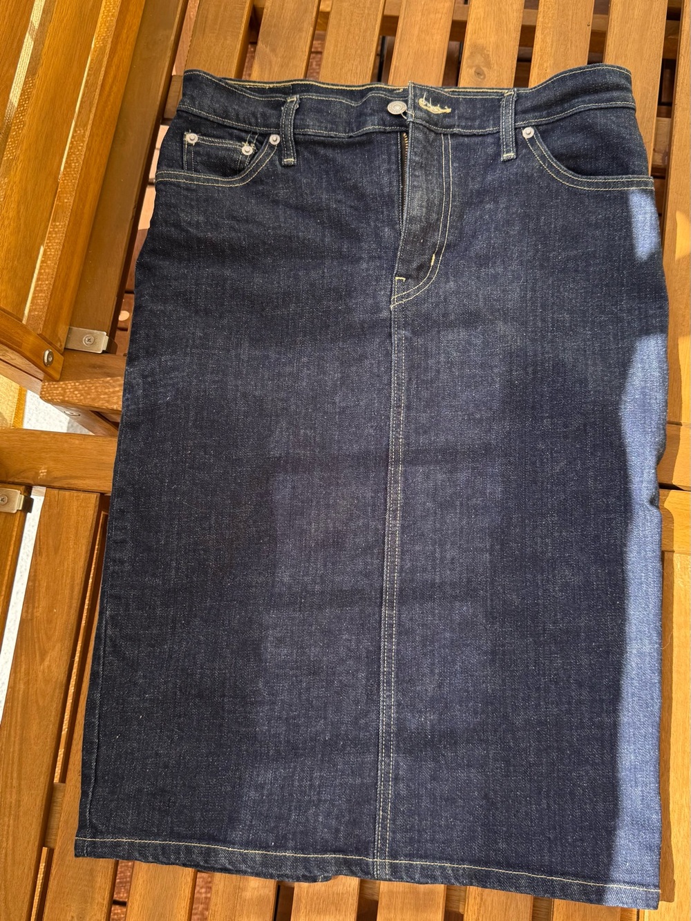 Levi's Dark Indigo Denim Pencil Skirt - Picture 9 of 12
